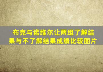 布克与诺维尔让两组了解结果与不了解结果成绩比较图片