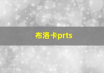 布洛卡prts