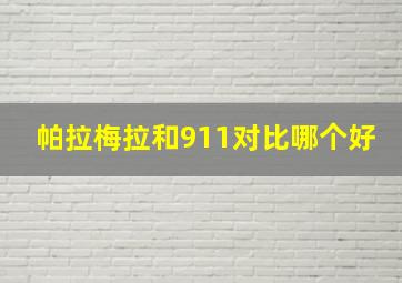 帕拉梅拉和911对比哪个好