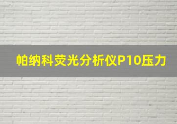 帕纳科荧光分析仪P10压力