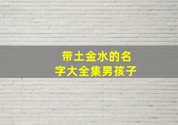 带土金水的名字大全集男孩子