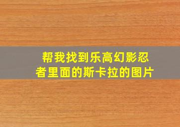 帮我找到乐高幻影忍者里面的斯卡拉的图片