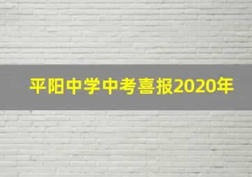 平阳中学中考喜报2020年