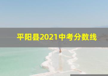 平阳县2021中考分数线