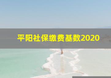 平阳社保缴费基数2020