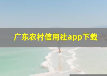 广东农村信用社app下载