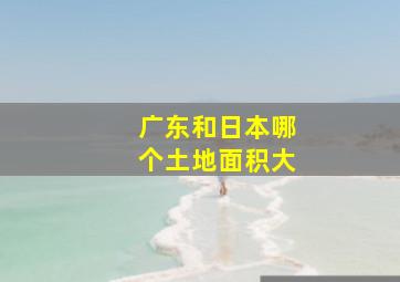 广东和日本哪个土地面积大