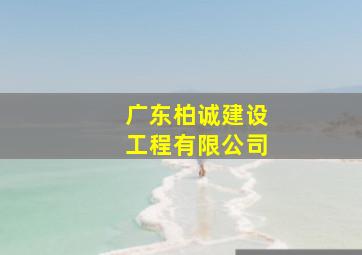 广东柏诚建设工程有限公司