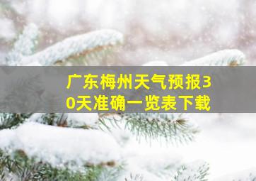 广东梅州天气预报30天准确一览表下载