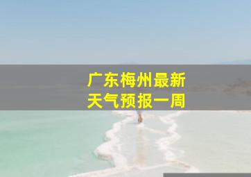 广东梅州最新天气预报一周