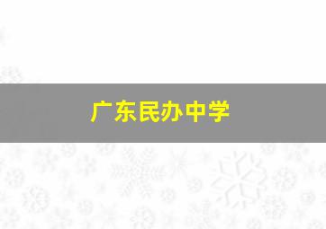 广东民办中学