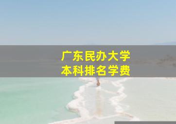 广东民办大学本科排名学费