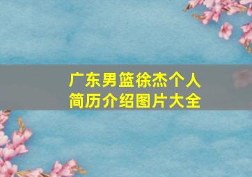 广东男篮徐杰个人简历介绍图片大全