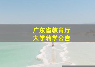 广东省教育厅大学转学公告