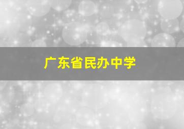 广东省民办中学