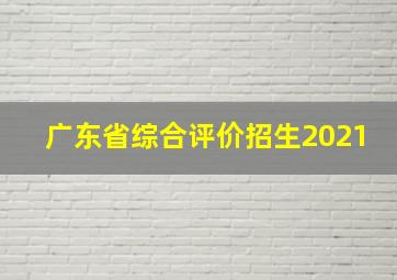 广东省综合评价招生2021