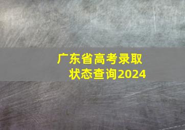 广东省高考录取状态查询2024