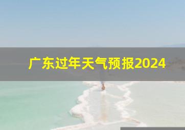 广东过年天气预报2024