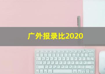 广外报录比2020