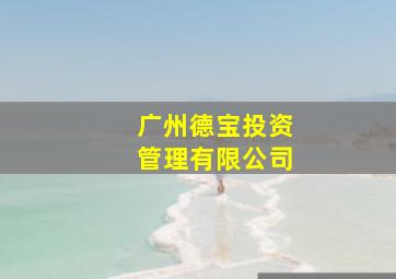 广州德宝投资管理有限公司