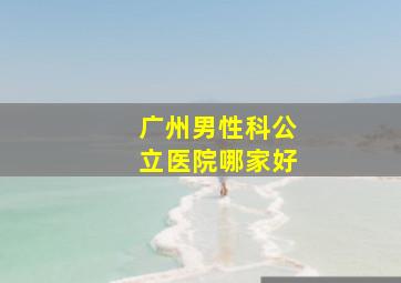 广州男性科公立医院哪家好