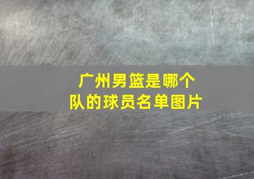 广州男篮是哪个队的球员名单图片