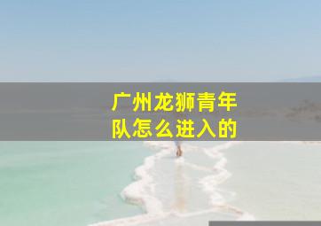 广州龙狮青年队怎么进入的