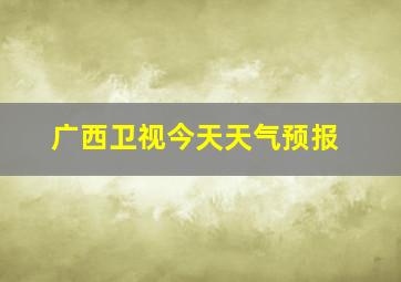 广西卫视今天天气预报