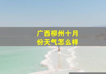 广西柳州十月份天气怎么样