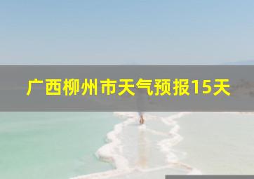 广西柳州市天气预报15天