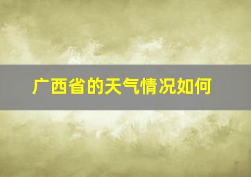 广西省的天气情况如何