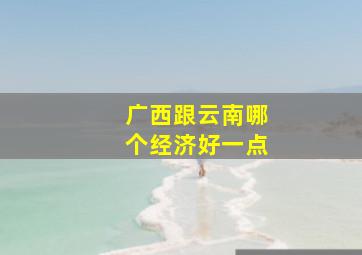 广西跟云南哪个经济好一点