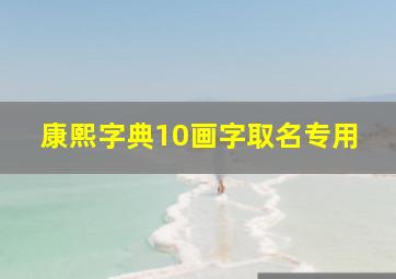 康熙字典10画字取名专用