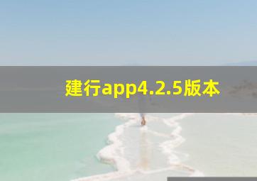 建行app4.2.5版本