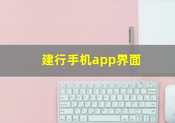 建行手机app界面