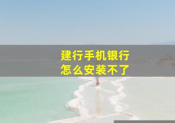 建行手机银行怎么安装不了