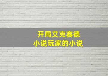 开局艾克赛德小说玩家的小说