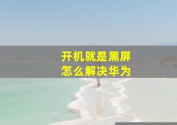 开机就是黑屏怎么解决华为