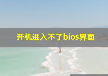 开机进入不了bios界面