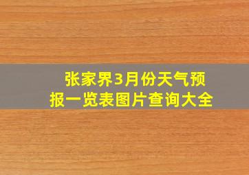 张家界3月份天气预报一览表图片查询大全