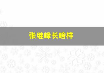 张继峰长啥样