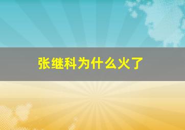 张继科为什么火了