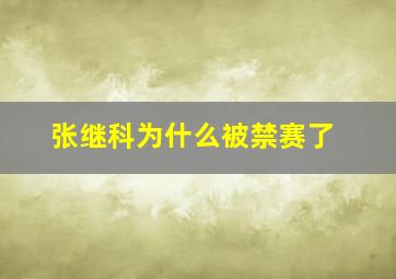 张继科为什么被禁赛了