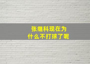 张继科现在为什么不打球了呢