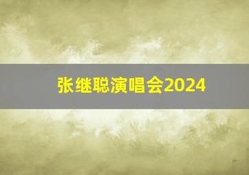 张继聪演唱会2024