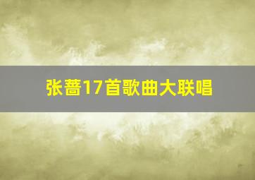 张蔷17首歌曲大联唱