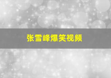 张雪峰爆笑视频