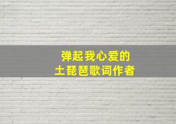 弹起我心爱的土琵琶歌词作者