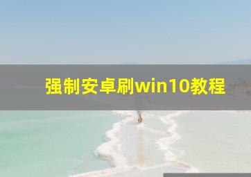 强制安卓刷win10教程