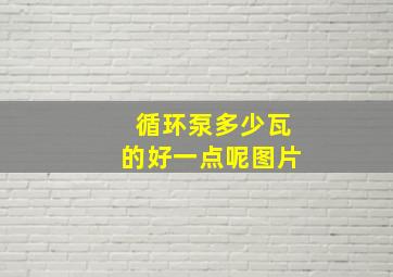 循环泵多少瓦的好一点呢图片